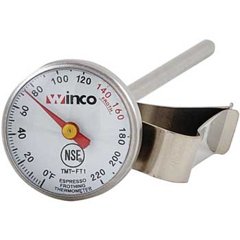 Winco Frothing Thermometer, 1&quot; Dial Face, 5&quot; Probe Length