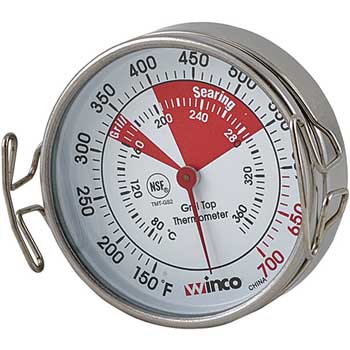 Winco Grill Surface Thermometer, 2 1/4&quot; Dial Face