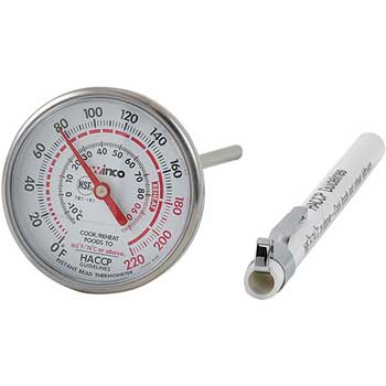 Winco&#174; Instant Read Thermometer, 1 3/4&quot; Dial Face, 5&quot; Probe Length