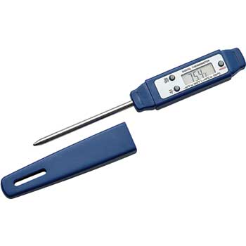 Winco Waterproof Digital Thermometer, 7/8” LCD screen, 2 3/4” Probe Length, -58&#176;F to 392&#176;F Range
