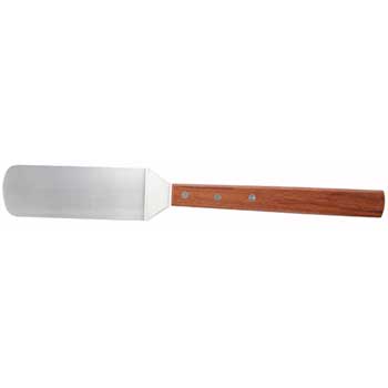 Winco Giant Turner w/Offset, Wooden Hdl, 8-1/8&quot; x 2-7/8&quot; Blade