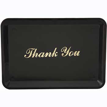 Winco Tip Tray, &quot;Thank You&quot; Gold Imprint