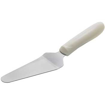 Winco Pie Server w/Offset, White PP Hdl, 4-5/8&quot; x 2-3/8&quot; Blade