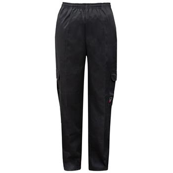 Winco Cargo Chef Pants, Unisex, Black, XL