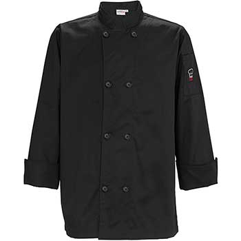 Winco Men&#39;s Tapered Chef Jacket, Black, Large