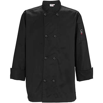 Winco Men&#39;s Tapered Chef Jacket, Black, 2XL