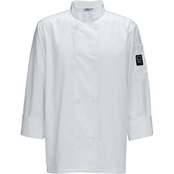Winco Men&#39;s Tapered Chef Jacket, White, 4X