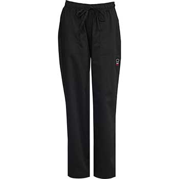 Winco Women&#39;s Black Chef Pants, Small