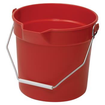 Winco Utility Pail, 10 Quart, Red