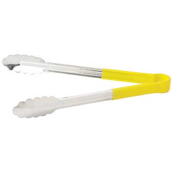 Winco 16&quot; S/S Utility Tong, PP Hdl, Yellow&quot;