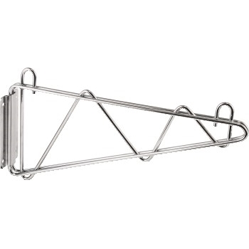 Winco Wall Mount Brackets, Chrome Plated, 14&quot;, 2/PR