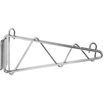 Winco&#174; Wall Mount Brackets, Chrome Plated, 24&quot;, 2/PR