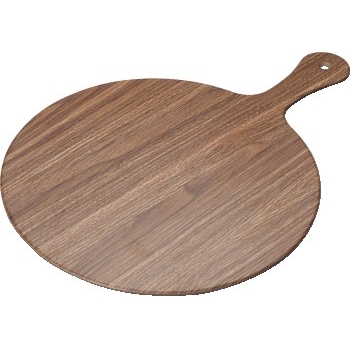 Winco 11 7/8&quot; Melamine Round Platter, Wood, 12/CS