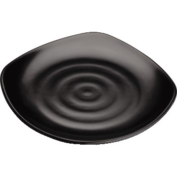 Winco Square Plate, 10.75&quot; L x 10.75&quot; W, Melamine, Black, 24/Case