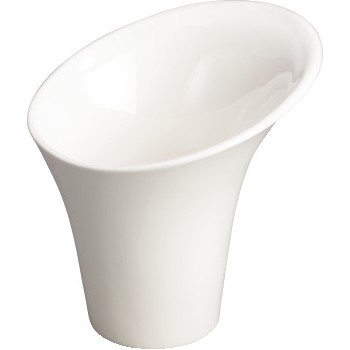 Winco Rimini™ Creamy White Porcelain Angled Snack Cup, 5&quot;Dia x 5&quot;, 24/CS