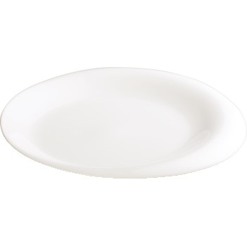 Winco Ocea™ Creamy White Porcelain Oval Plate, 10&quot;, 24/CS