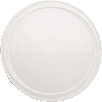 Winco Mazarri™ Platter, 10&quot; Dia, Porcelain, Bright White, 12/Case