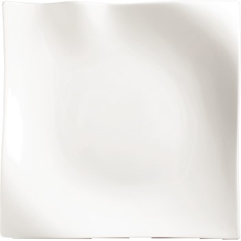 Winco Falette™ Bright White Porcelain Square Plate, 9&quot;, 12/CS