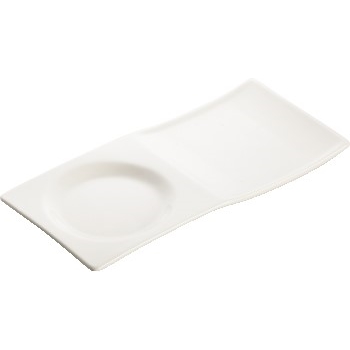 Winco Tenora™ Bright White Porcelain Rectangular Tray,  8&quot; x 3 3/4&quot;, 36 /CS