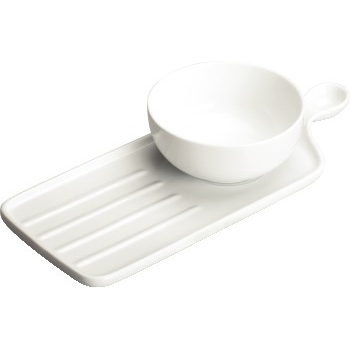 Winco Newry™ Durable White Porcelain Sandwich Set, 12&quot; x 5&quot; 12 /CS