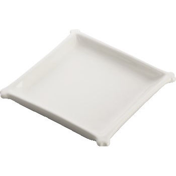 Winco Edessa™ Bright White Porcelain Square Dish, 4 1/4&quot;, 36 /CS