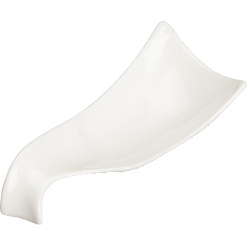Winco Mescalore™ Bright White Porcelain Large Long Plate, 10 3/8&quot; x 4&quot;, 36 /CS