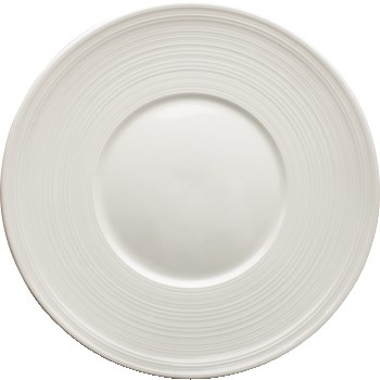 Winco&#174; 9&quot; Zendo Porcelain Round Plate, Bright White, 24/CS