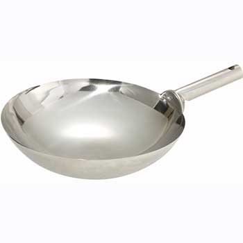 Winco 16&quot; S/S Wok, Welded Joint