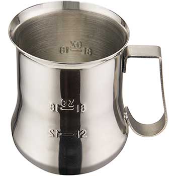 Winco Espresso Milk Frothing Pitcher, 24 oz, Stainless Steel