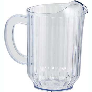 Winco 60 oz. Clear Plastic Water Pitchers, 4/PK