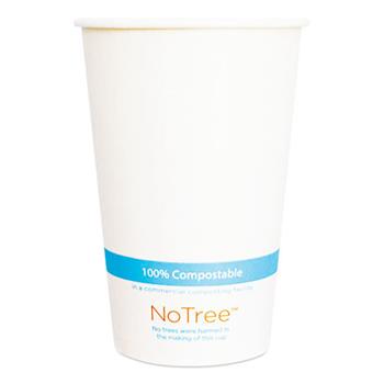 World Centric NoTree Cold Cups, 12 oz, Paper, Natural, 1000/Carton