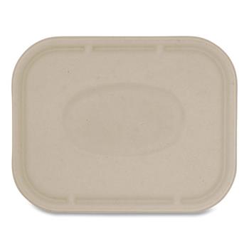 World Centric Fiber Lids for Fiber Containers, 7.8 x 10.1 x 0.5, Natural, 400/CT