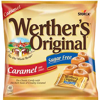 Werther&#39;s Original Caramel Coffee Hard Candies, Sugar Free, 2.75 oz., 12/CS