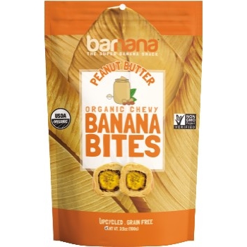 Barnana Organic Peanut Butter Chewy Banana Bites, 3.5 oz., 12/CS