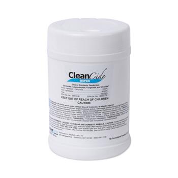 Wexford Labs CleanCide Disinfecting Wipes, Fresh Scent, 6.5 x 6, 160/Canister, 12 Canisters/CT