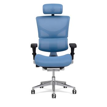X-Chair X3 Elemax Cooling Heating and Massage Management Chair with Headrest, Blue