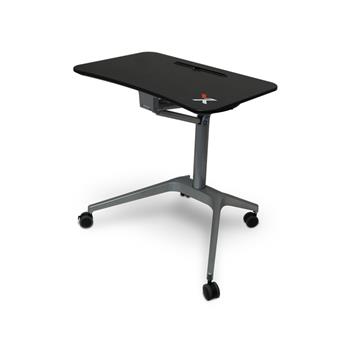 X-Chair X-Table Mobile Height Adjustable Table, Black/Silver