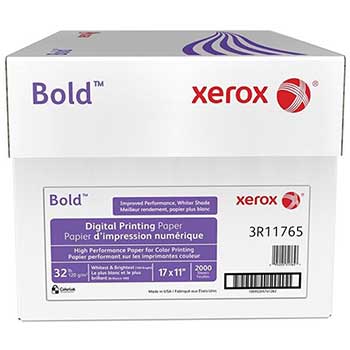 Xerox Digital Tabloid Printing Paper, 100 Bright, 32 lb, 11&quot; x 17&quot;, White, 500 Sheets/Ream, 4 Reams/Carton