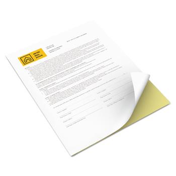 Xerox&#174; Multipurpose Carbonless Paper; 8 1/2&quot; x 11&quot; 2-Part Reverse, Canary/White, 2,500/CT