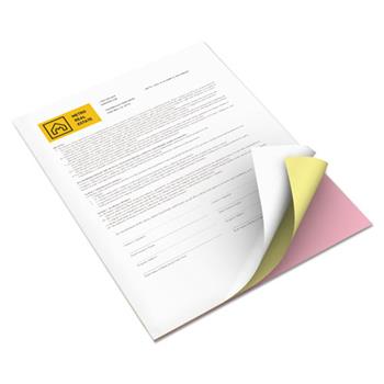 Xerox Multipurpose Carbonless Paper, 3-Part Reverse, 8.5&quot; x 11&quot;, Pink/Canary/White, 1670 Sheets/Carton