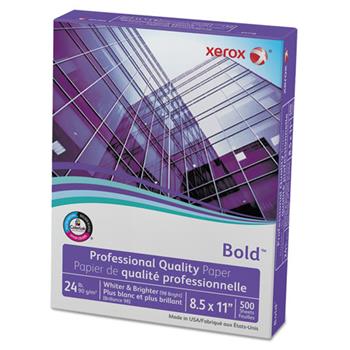 Xerox Bold Professional Quality Paper, 98 Bright, 24 lb, 8.5&quot; x 11&quot;, White, 500 Sheets/Ream
