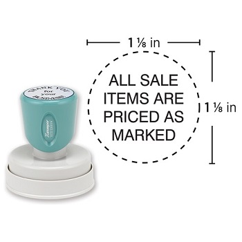 Xstamper Eco Green Pre-Inked Round Stamp, N49, 1 3/16&quot; dia.