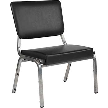 Flash Furniture HERCULES Series Antimicrobial Bariatric Medical Reception Chair with 3/4 Panel Back, 1500 lb. Rated, Vinyl, Black