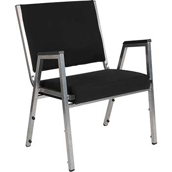 Flash Furniture HERCULES Series Antimicrobial Bariatric Medical Reception Arm Chair, 1500 lb. Rated, Fabric, Black