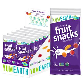 YumEarth OG Fruit Snacks, 2.0 oz, 12/Pack