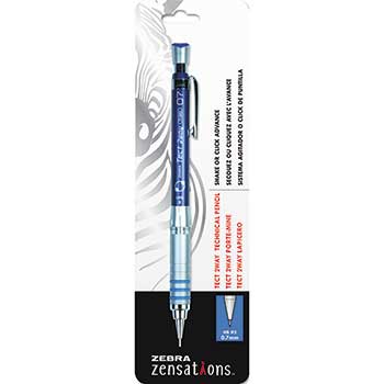 Zebra&#174; Zensations Tect 2way 1000 Technical Pencil, HB, #2, 0.7 mm, Blue Barrel