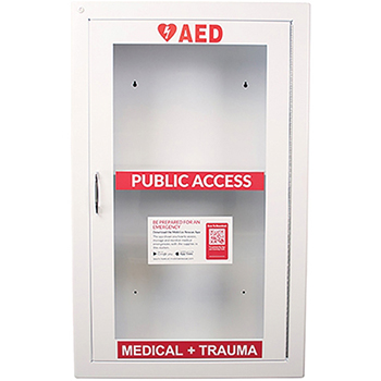 ZOLL&#174; Wall Cabinet for AED and COMPREHENSIVE or MOBILE Rescue System, Combination, Alarmed, XL, White