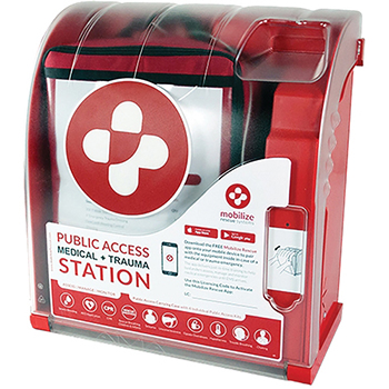 ZOLL Wall Cabinet for PUBLIC ACCESS Rescue Station, Large, Red