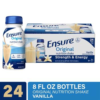 Ensure Original Vanilla Meal Replacement Nutrition Shake, 8 oz, 24/Pack