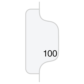 Legal Tabs 90000 Series Legal Exhibit Index Dividers, Side Tab, Printed &quot;100&quot;, 25/Pack